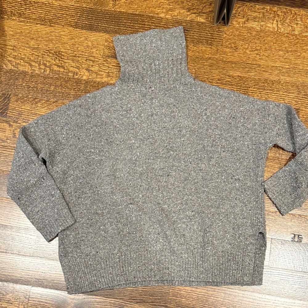 Vince Turtleneck Boxy Sweater with side splits, XS